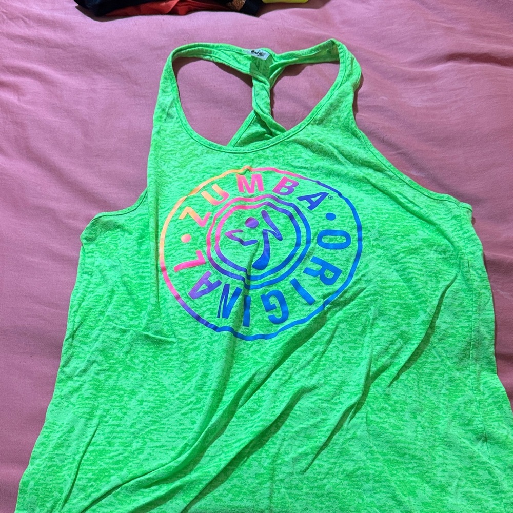 Zumba Fitness Neon Green Tank Top